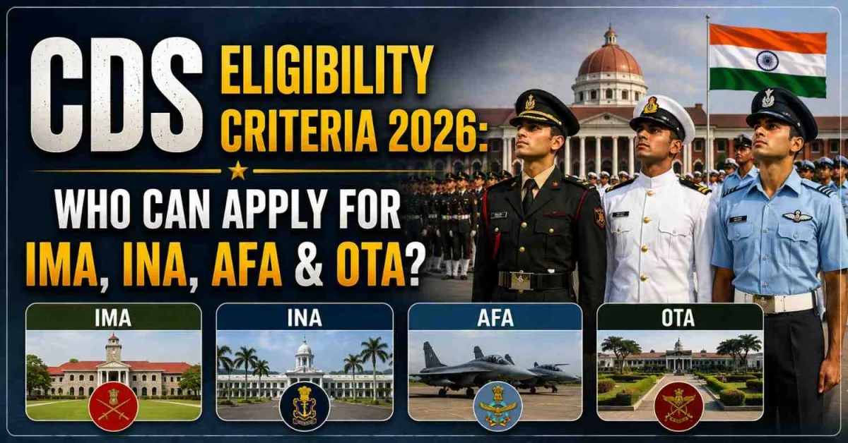 CDS Eligibility Criteria 2026: Who Can Apply for IMA, INA, AFA & OTA?
