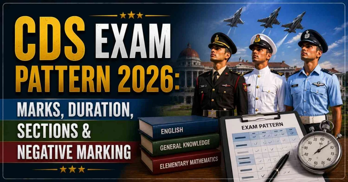CDS Exam Pattern 2026: Marks, Duration, Sections & Negative Marking