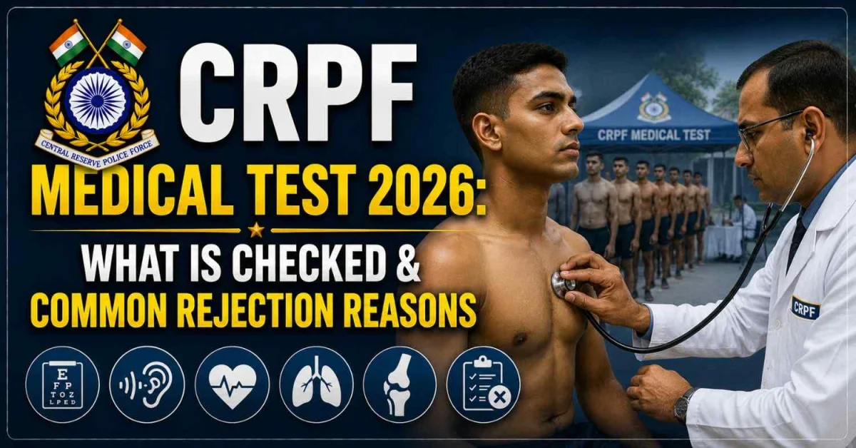 CRPF Medical Test 2026: What is Checked & Common Rejection Reasons