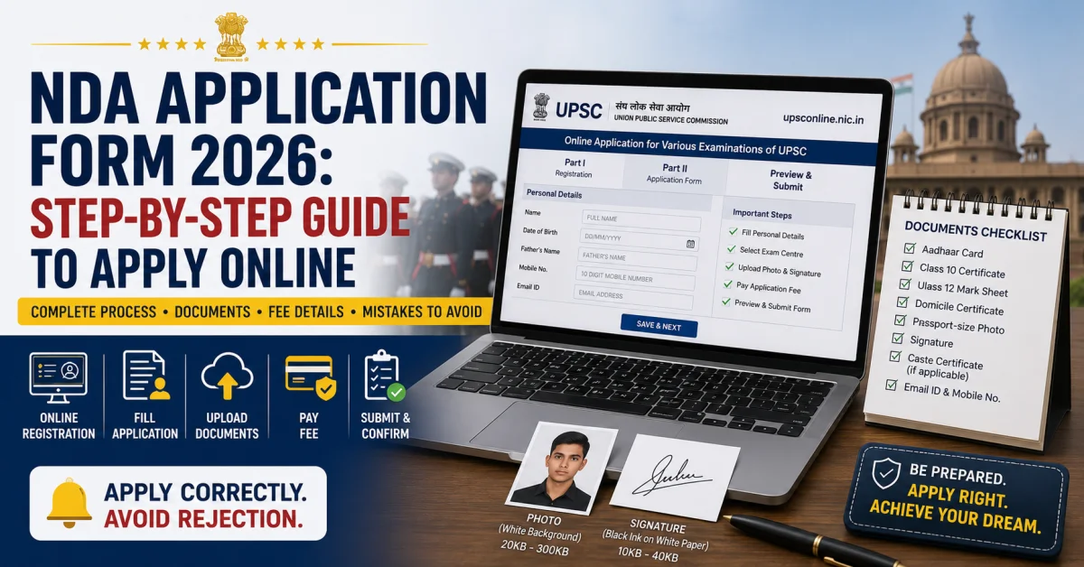 NDA Application Form 2026: Step-by-Step Guide to Apply Online