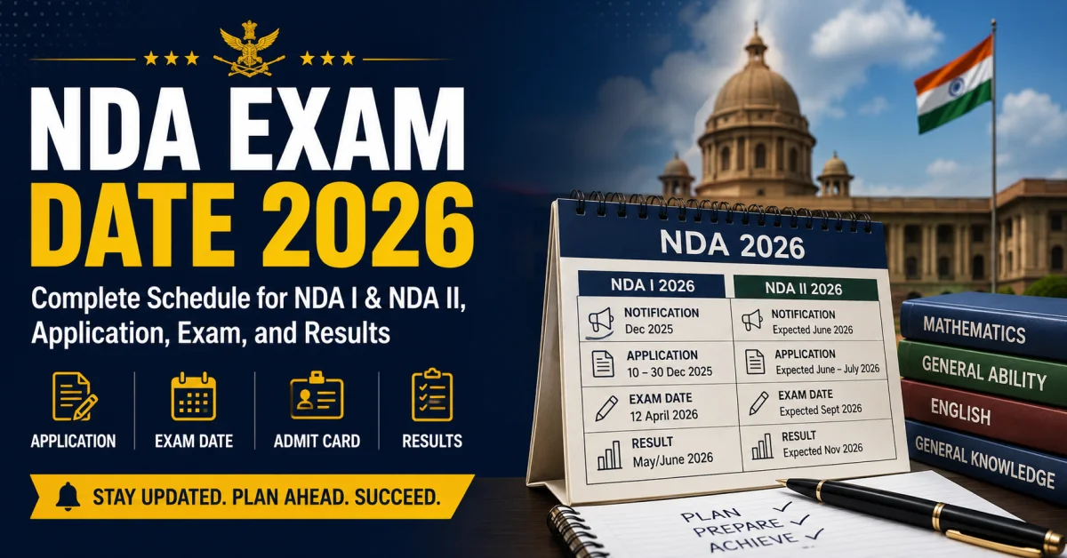 NDA Exam Date 2026: Application, Admit Card & Result Schedule