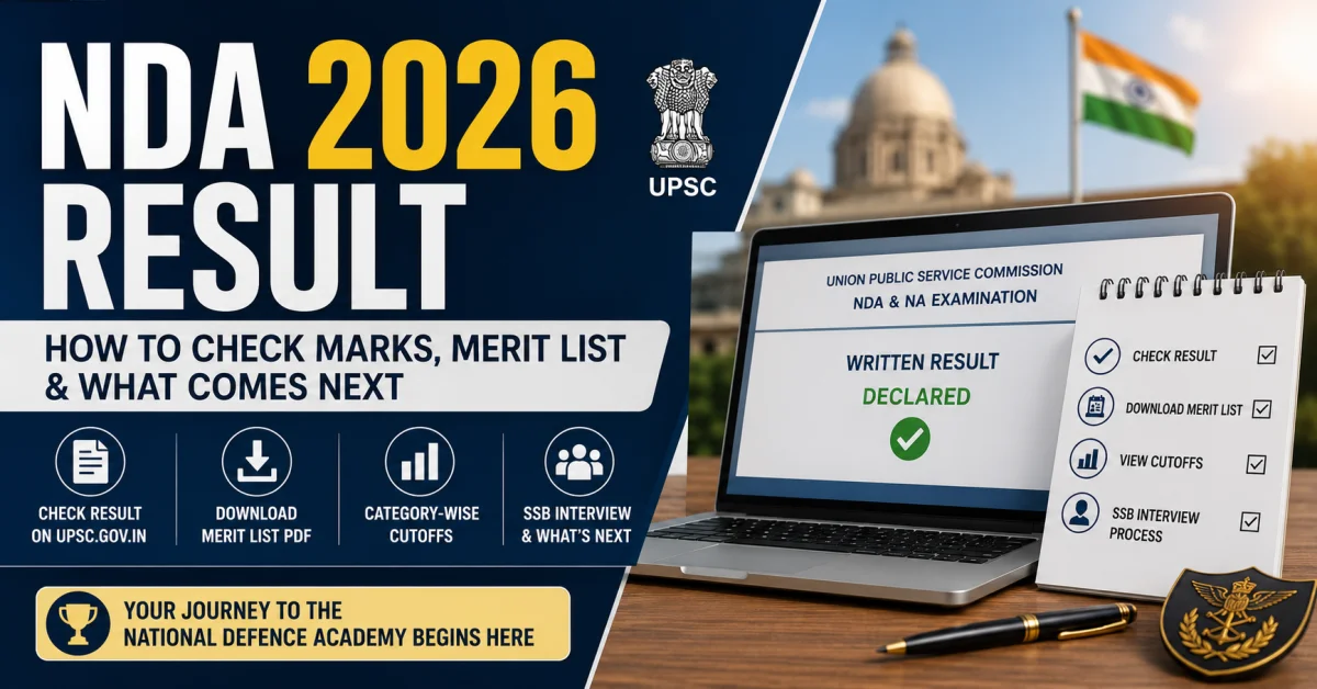 NDA Result 2026: How to Check Marks, Merit List & What Comes Next