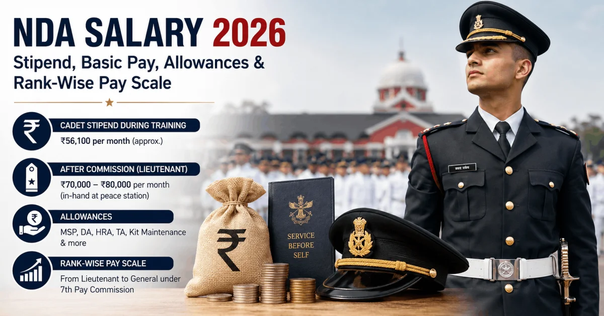 NDA Salary 2026: Pay Scale During Training, After Commission & Allowances